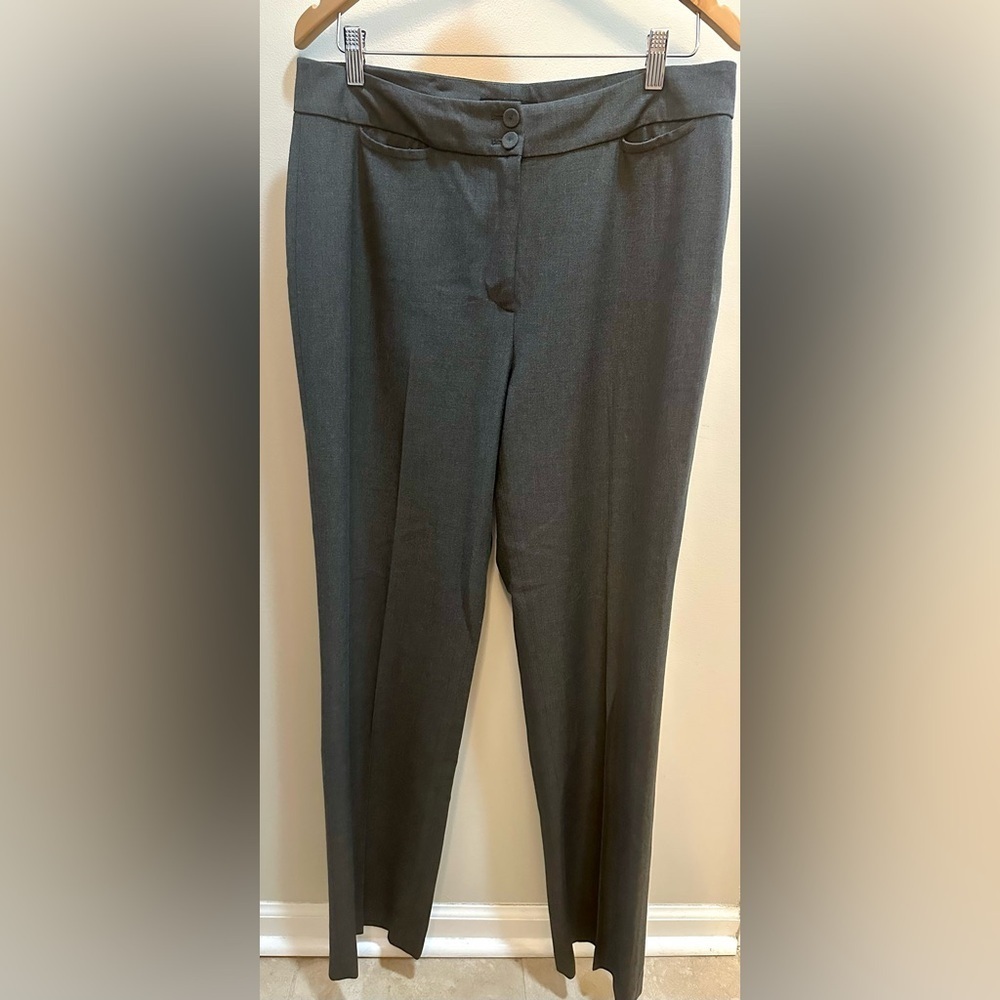 Talbots Heritage Straight Leg Dress Pant in Gray Size 10